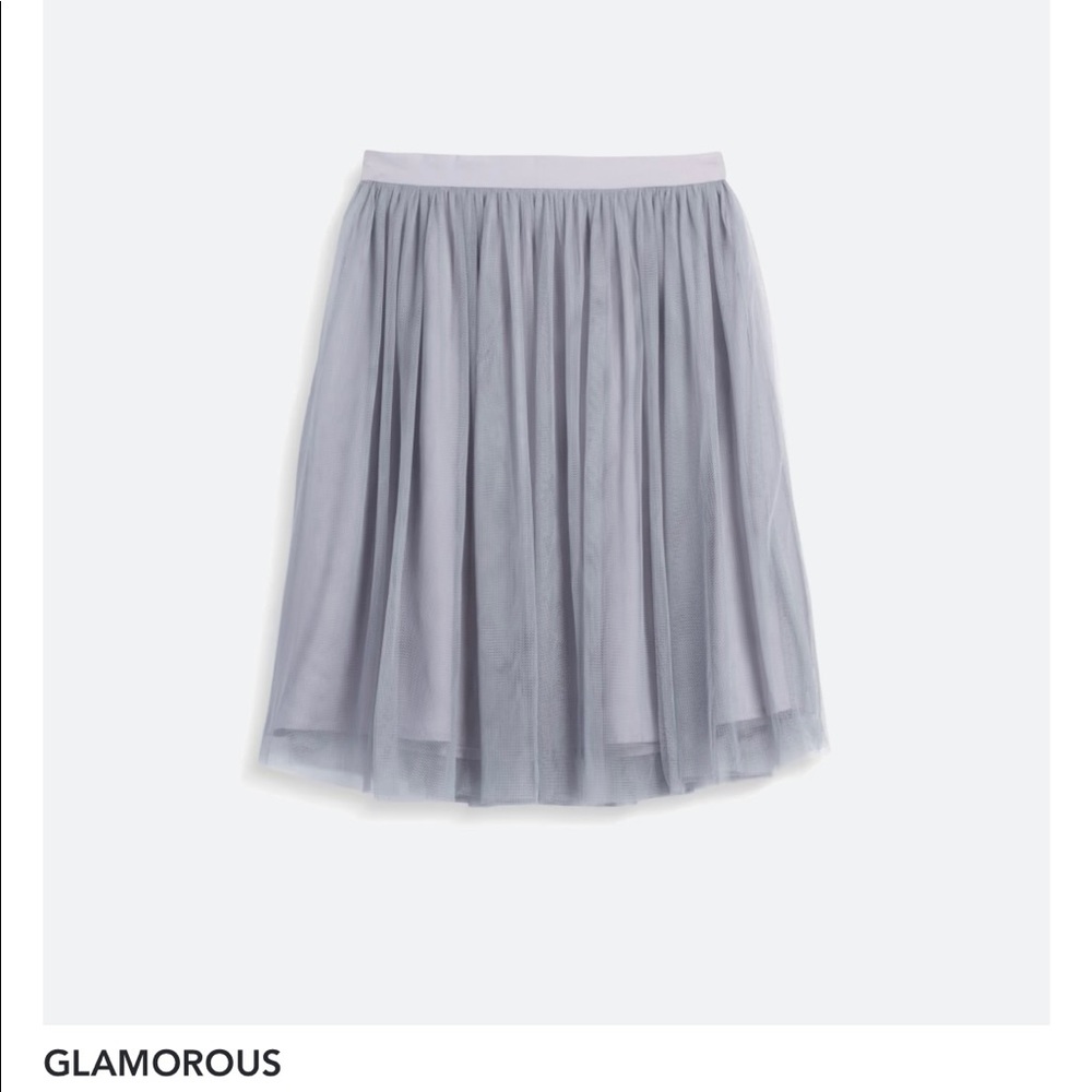 Glamorous Light Grey Tulle Skirt